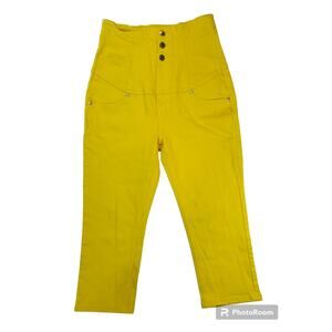 Virgin Only | Yellow, Ultra High Waist, Capri Pants | Size 6 (Junior 7)